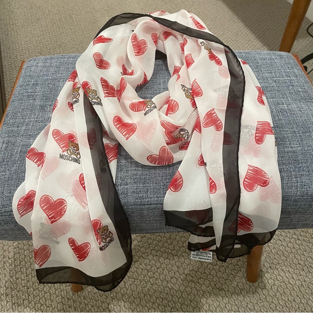 Moschino Long Silk Scarf
